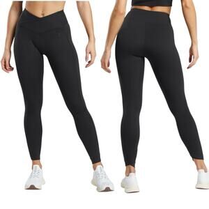 Gymshark Black Crossover High-Rise Leggings Women’s XL Activewear Buttery Soft